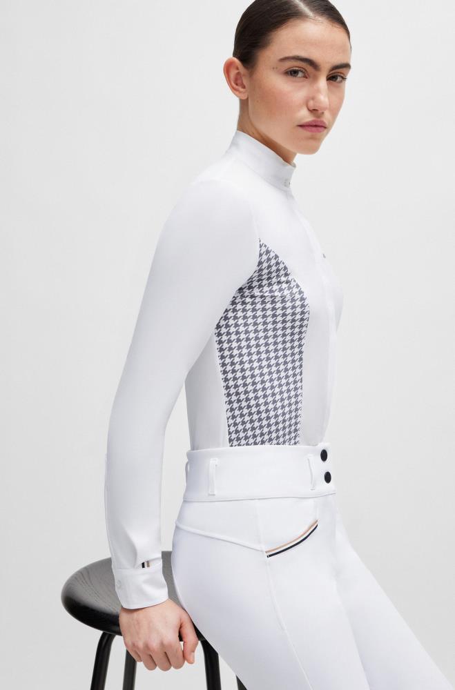 Boss Equestrian Turnierbluse Emma LS houndstooth grey M Boss Equestrian Turnierbluse Emma LS houndstooth grey M