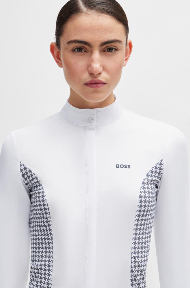 Boss Equestrian Turnierbluse Emma LS houndstooth grey M Boss Equestrian Turnierbluse Emma LS houndstooth grey M