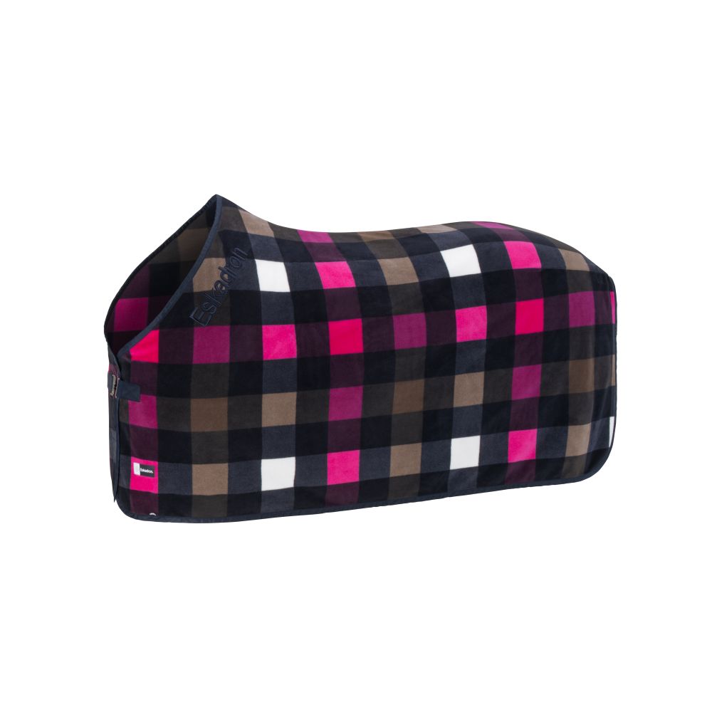 Eskadron FLEECE CHECK Abschwitzdecke D26 lipst/nav/powt