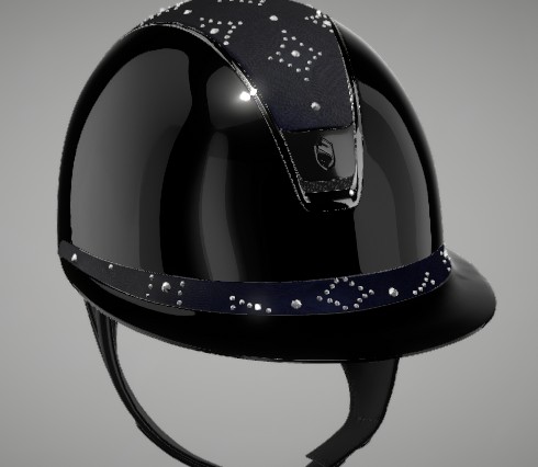 Samshield Reithelm 2.0 Miss Glossy blk S 52-56 mit Dressurau