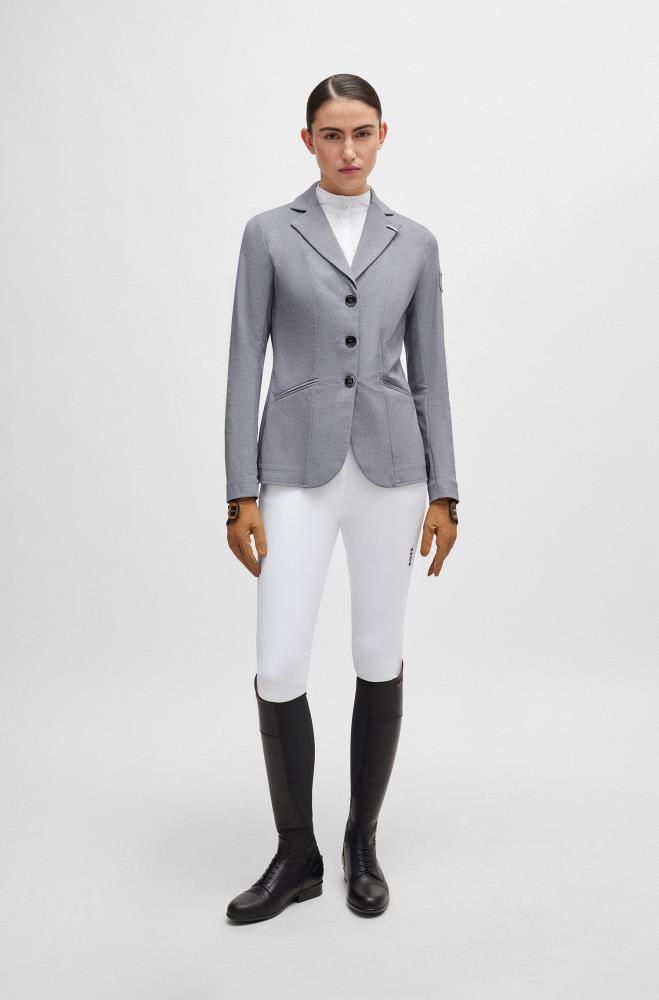 Boss Equestrian Turnierbluse Emma LS houndstooth grey M Boss Equestrian Turnierbluse Emma LS houndstooth grey M