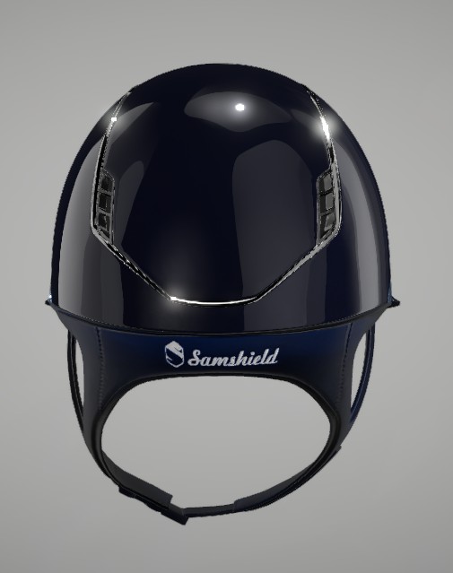 Samshield Reithelm 2.0 Miss Glossy blu S 52-56 mit Dressurau