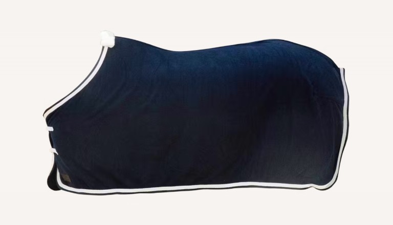 Kentucky Abschwitzdecke FLEECE m.gefl. Kordel navy 1,30 m