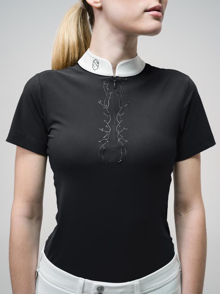 Samshield Turniershirt LOISE CRYSTAL LEAF FW23 black M