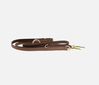 Kentucky Hunde Leine Velvet Leather, braun 2 m