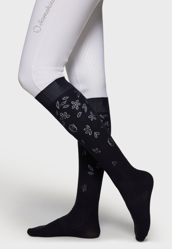 Samshield Reistrümpfe BALZANE FLOWER navy cashmere S