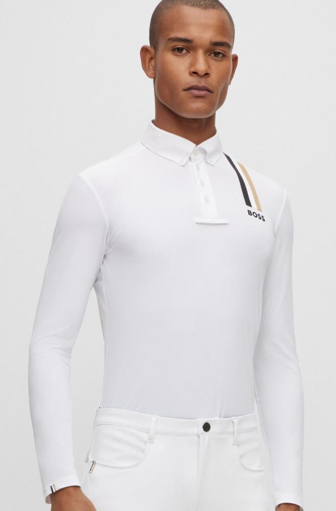 BOSS Equestrian Turniershirt NICK SIGNATURE Stripe weiß BOSS Equestrian Turniershirt NICK SIGNATURE Stripe weiß