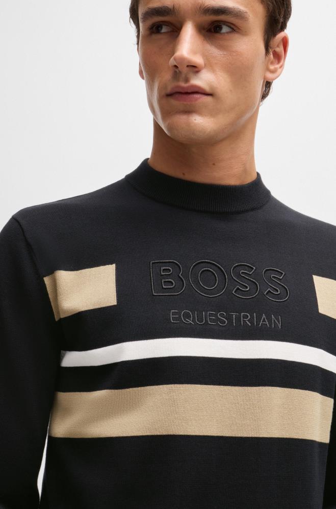 Boss Equestrian BRAD Strickpullover mit Logo Black M