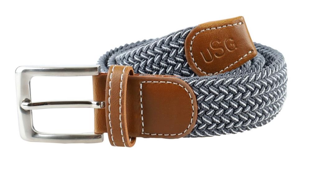 USG Gürtel BREEZY geflochten hellgrau/weiß 90 cm