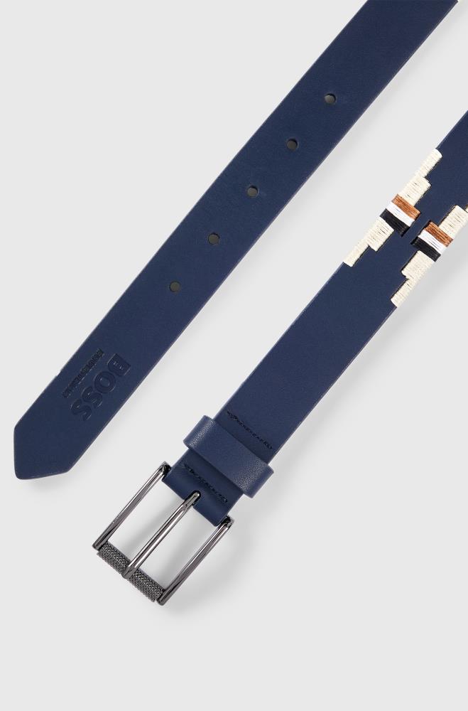 Boss Equestrian Polo Gürtel SIGNATURE Sky Captain 75 cm