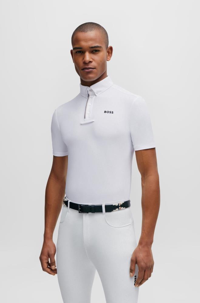 Boss Equestrian MARTY Signature Stripe Turniershirt White XL
