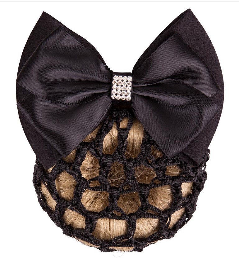 BR Haarschleife Glitter schwarz