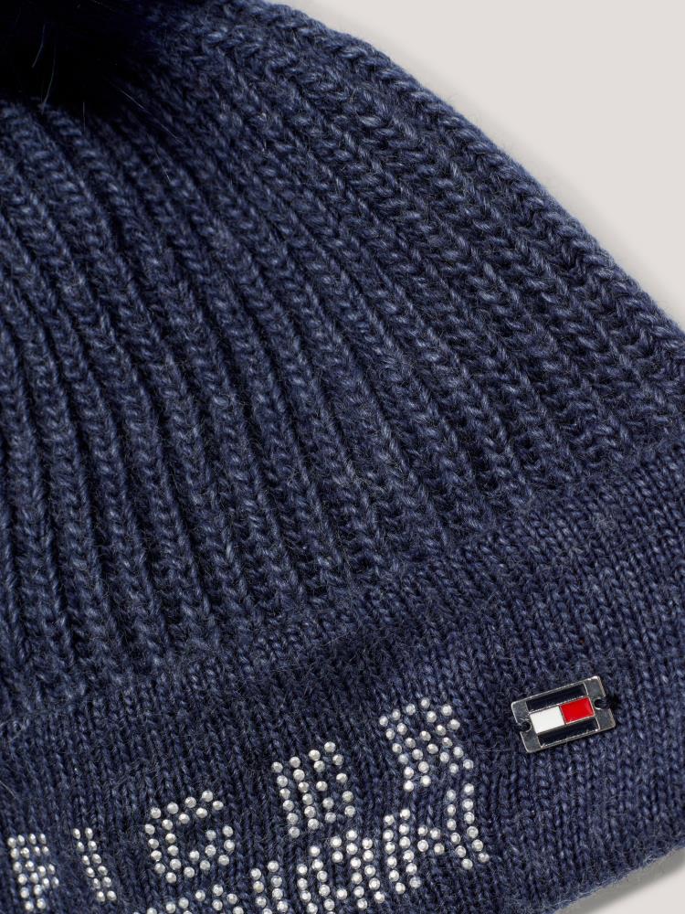 TH Strick Beanie POM POM indigo blue one Size