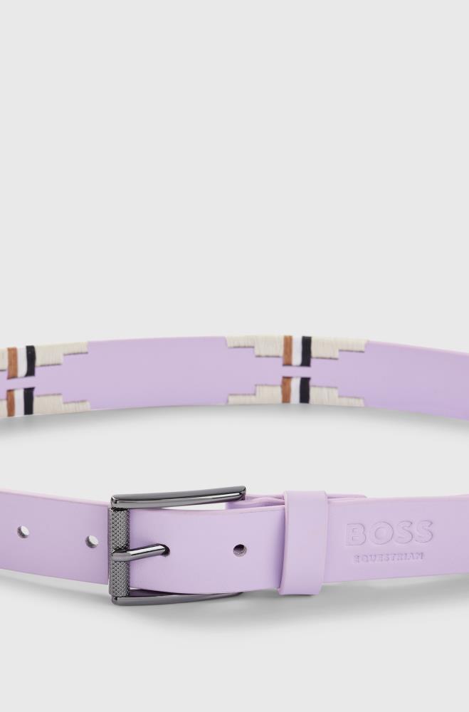 Boss Equestrian Polo Gürtel Signature chalk violet 75 cm