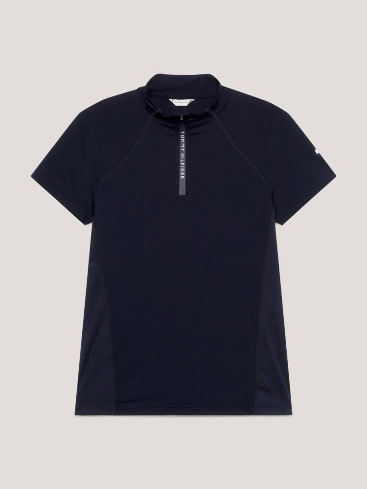 Tommy Hilfiger Cooling Kurzarm Trainings Shirt Desert Sky XL