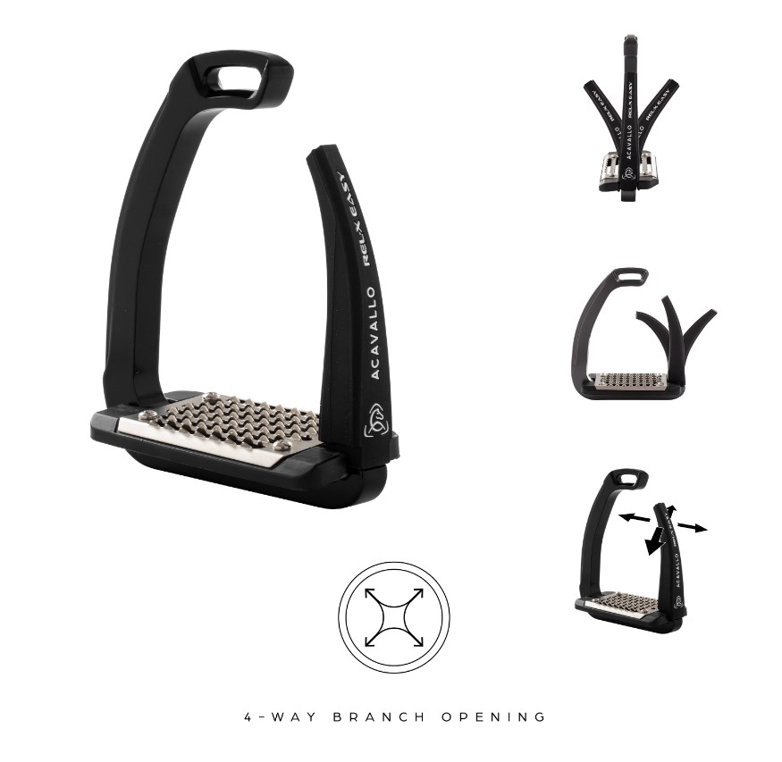 Acavallo Steigbügel REL-X EASY total black