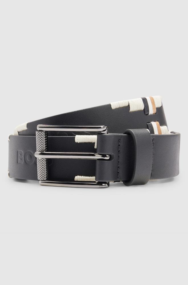 BOSS Equestrian Gürtel SIGNATURE black 90 cm