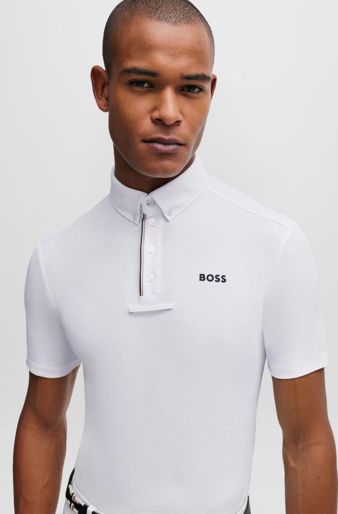 Boss Equestrian MARTY Signature Stripe Turniershirt White XL