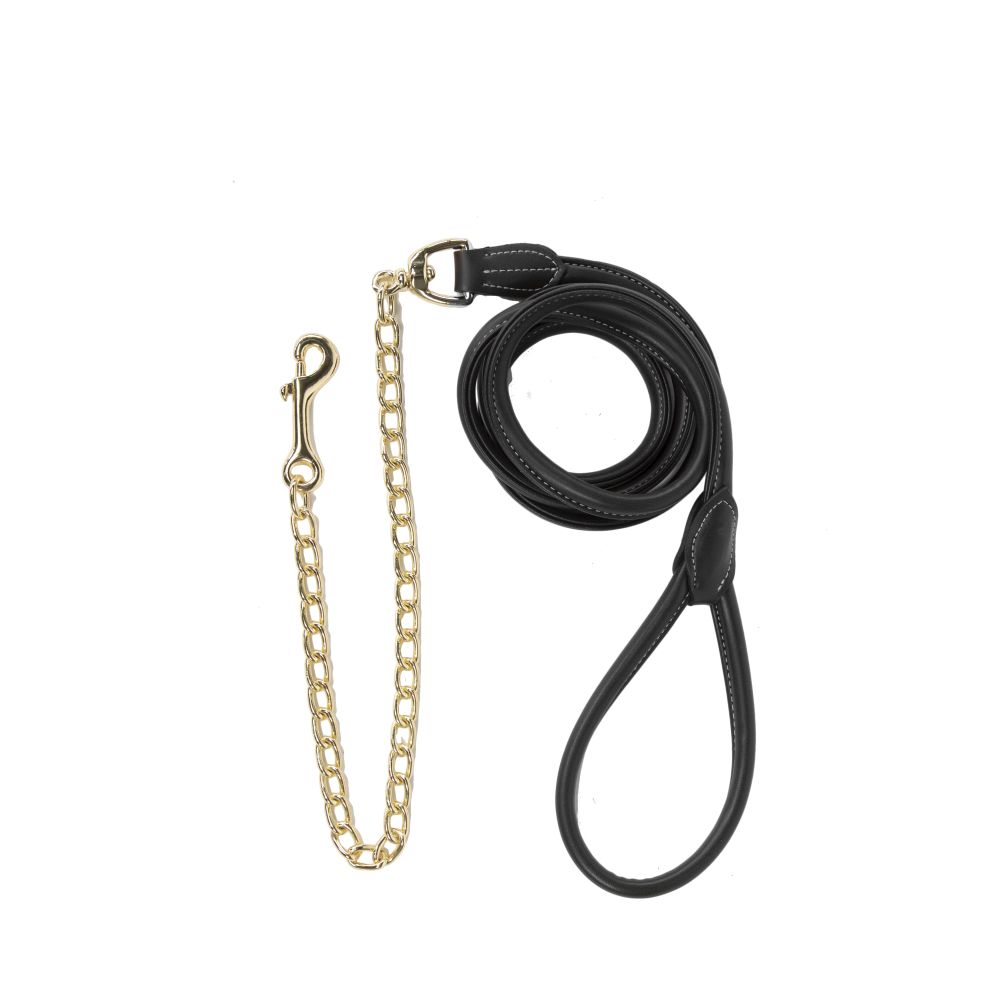 Kentucky Führleine Leder mit Kette 270 cm Kentucky Führleine Leder mit Kette 270 cm