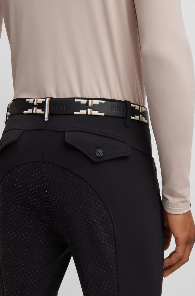 BOSS Equestrian Gürtel SIGNATURE black 70 cm