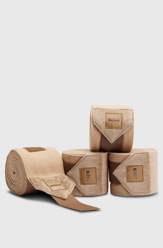 Boss Equestrian Bandagen Fleece Samt-Detail camel Onesize Boss Equestrian Bandagen Fleece Samt-Detail camel Onesize