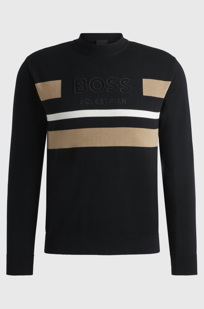 Boss Equestrian BRAD Strickpullover mit Logo Black L