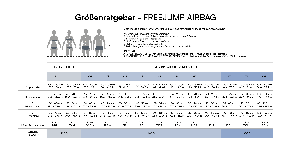 Freejump Airbag Weste XXS