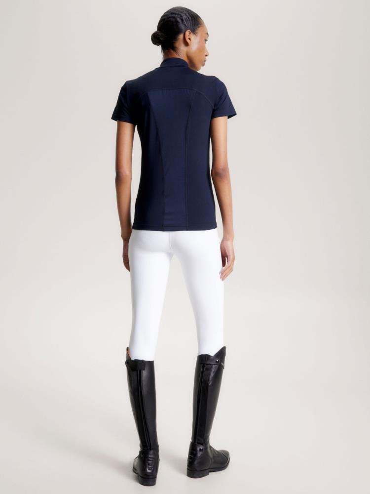 Tommy Hilfiger Cooling Kurzarm Trainings Shirt Desert Sky XL