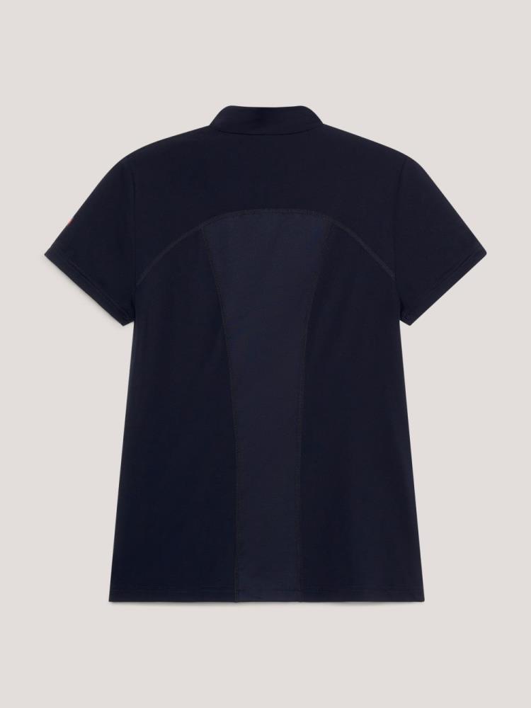 Tommy Hilfiger Cooling Kurzarm Trainings Shirt Desert Sky XL