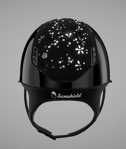 Samshield Reithelm 2.0 Miss Glossy blk S 52-56 mit Dressurau