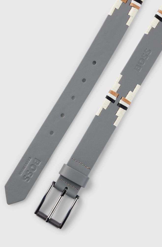 Boss Equestrian Polo Gürtel Signature grey Boss Equestrian Polo Gürtel Signature grey