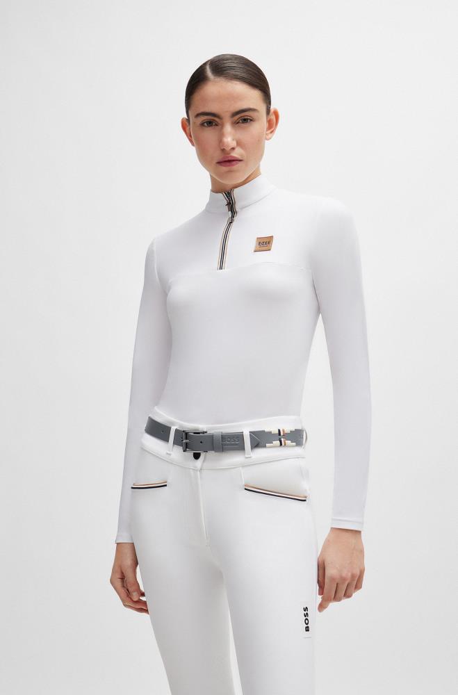 Boss Equestrian Polo Gürtel Signature grey 85 cm