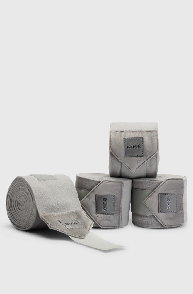 Boss Equestrian Bandagen Fleece Samt-Detail grey Onesize Boss Equestrian Bandagen Fleece Samt-Detail grey Onesize