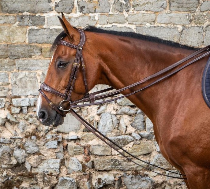 Dyon Schlaufzügel Volleder 13mm schwarz FULL