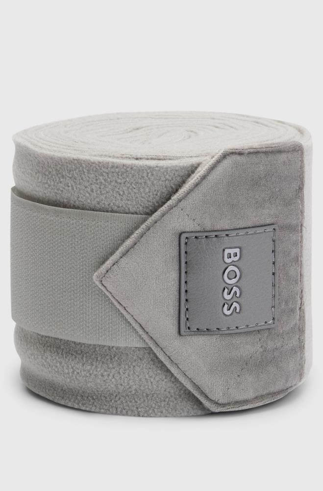 Boss Equestrian Bandagen Fleece Samt-Detail grey Onesize Boss Equestrian Bandagen Fleece Samt-Detail grey Onesize