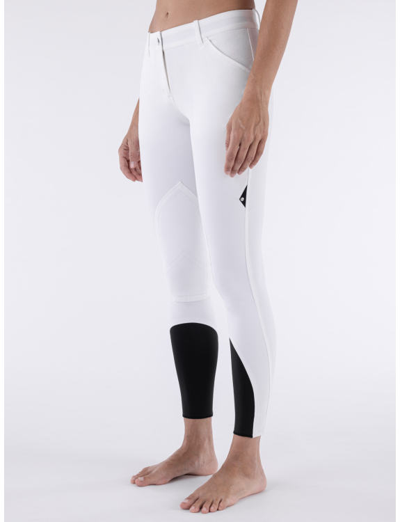 Equiline Reithose Boston Stoffknie white I-44 / D-38